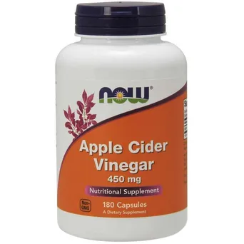 Ocet Jabłkowy -Apple Cider Vinegar, 450mg - 180 kaps. Now Foods