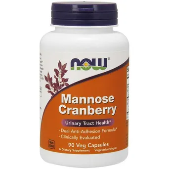 D-mannoza z Żurawiną- Mannose Cranberry 90 kaps. NOW Foods