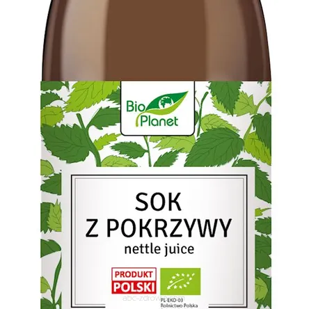 Butelka Soku z Pokrzywy 99,8% BIO 500ml od BIO PLANET, na abc-zdrowie.com. Naturalne wsparcie zdrowia w każdej kropli.