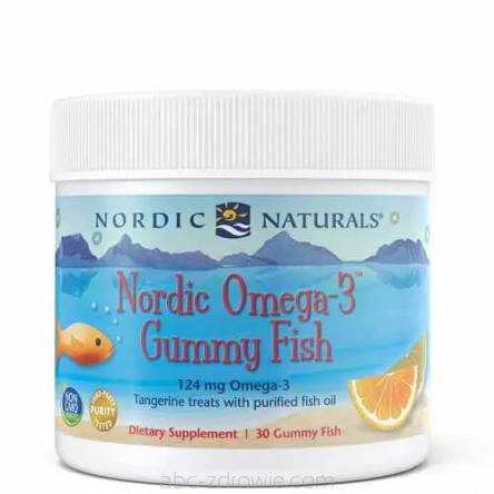 Omega 3 dla dzieci w żelkach 124mg smak mandarynka - 30 żelki Nordic Naturals