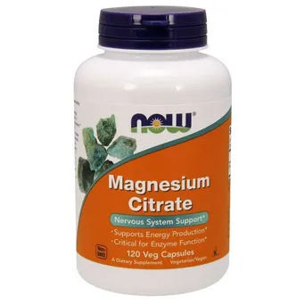 Magnesium Citrate - Magnez /cytrynian magnezu/ 120 kaps. NOW Foods