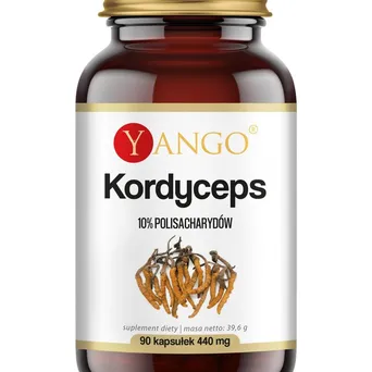 Kordyceps - ekstrakt 10% polisacharydów ,Yango 90 kaps.