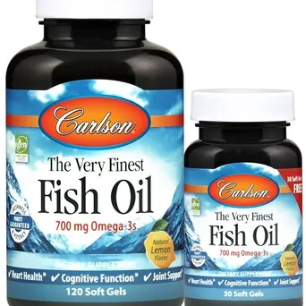 The Very Finest Fish Oil - 700mg Omega-3s, Natural Orange - 120 + 30 softgels
