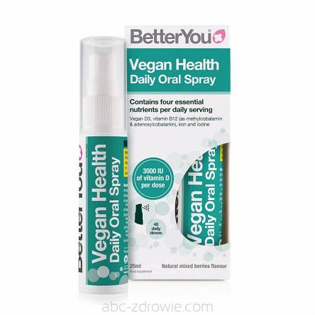 Witaminy dla wegan w sprayu -Vegan Health BetterYou