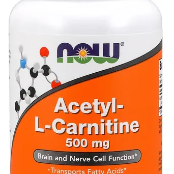 Acetyl-L-karnityna, 500mg - 100 vkaps. NOW Foods