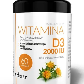 Witamina D3 2000 IU-VitaDiet -60 kap