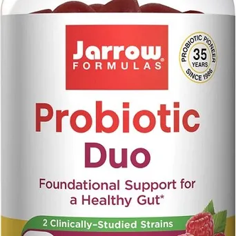 Probiotic Duo, Raspberry - 60 gummies Jarrow Formulas