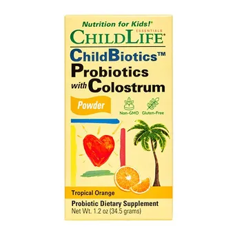 Probiotyk z Colostrum proszek, Tropikalna pomarańcza - 34g Child Life