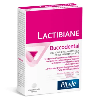 Lactibiane Buccodental- probiotyk do ssania na infekcje jamy ustnej, Pileje 30 tabl.