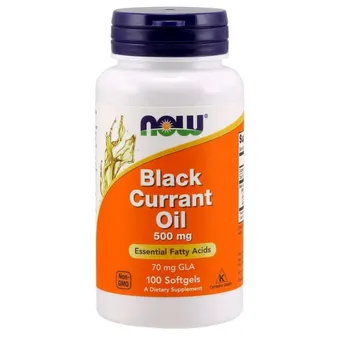 Black Currant Oil - Olej z Czarnej Porzeczki 500 mg 100 kaps. NOW Foods