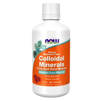 Colloidal Minerals - Minerały koloidalne o smaku malinowym 946 ml NOW Foods