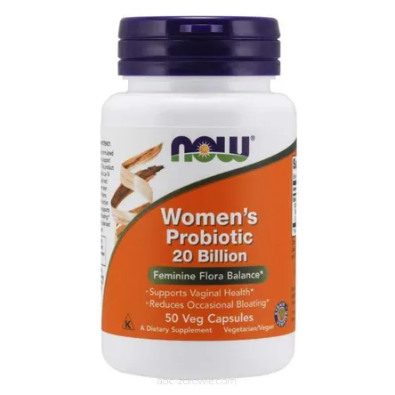 Opakowanie zawiera Women's Probiotic - Probiotyk dla Kobiet 20 miliardów CFU 50 kaps. NOW Foods