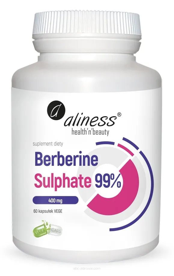 Berberyna Berberine Sulphate 99% Aliness 60 kaps.
