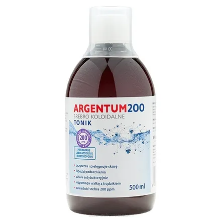 Srebro Koloidalne  Argentum200 (200 ppm) Aura Herbals 500 ml