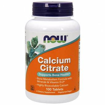 NOW Foods Calcium Citrate - Wapń,cytrynian wapnia-100 tabl.