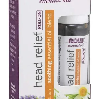 Olejek eteryczny, Head Relief Blend Roll-On - 10 ml. Now Foods