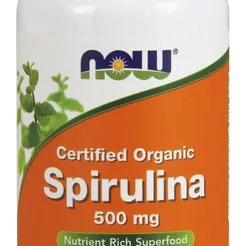 Spirulina Certyfikowana Organiczna 500mg, 100 tabletek NOW FOODS 
