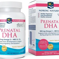 Prenatal DHA,Nordic Naturals  830mg, bez smaku 90 kapsułki 