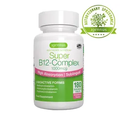 Super Witamina B12-Complex Podjęzykowa 180 tabletek IGENNUS