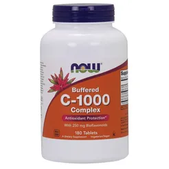 Witamina C-1000 Complex - buforowana z  250mg Bioflawonoidy - 180 tabs Now Foods