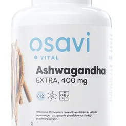Ashwagandha Extra (Vital), 400mg - 180 kapsułek wegańskich  Osavi