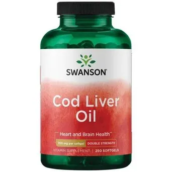 Olej z wątroby Dorsza (Cod Liver Oil) 700 mg 250 kapsułek Swanson