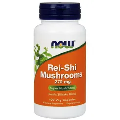Rei-Shi Mushrooms - Reishi i Shiitake 270 mg 100 kaps. NOW Foods