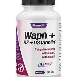 Wapń+K2+D3 lanolin Pharmovit 120 kaps