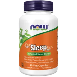 Sleep - Ułatwia zasypianie - Waleriana + Chmiel + Passiflora + GABA 90 kaps. NOW Foods