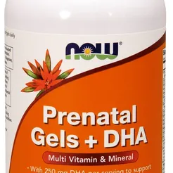 Prenatal Gels + DHA - 180 kaps. Now Foods