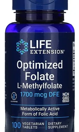 Optimized Folate, 1700mcg - 100 vegetarian tabs