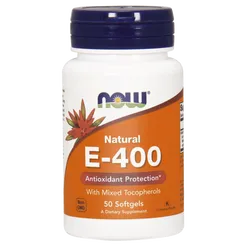 Witamina E-400 - Naturalna 50 kapsułki żelowe Now Foods