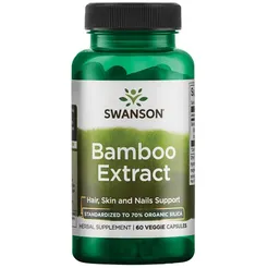 Bamboo Extrakt - Ekstrakt z Bambusa 300 mg - 70% krzemu  Swanson 60 kaps.