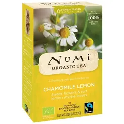  Herbata cytrynowo- rumiankowa CHAMOMILE LEMON BIO FAIRTRADE 18  saszetek NUMI BIO