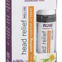 Olejek eteryczny, Head Relief Blend Roll-On - 10 ml. Now Foods